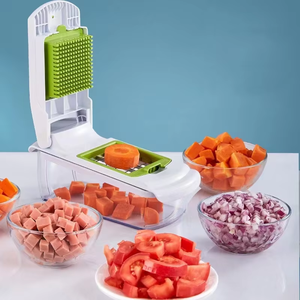 18 trong 1 nhựa thực phẩm Chopper hành tây Slicer trái cây cà rốt Veggie Dicer Cutter Hướng dẫn sử dụng mandoline slicer Máy Rau Chopper - Product Image 3