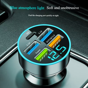 Gadget'lar yenilikçi özel araba şarjı adaptörü ile dijital ekran LED evrensel araba çakmak USB şarj için iPhone Android için - Product Image 5