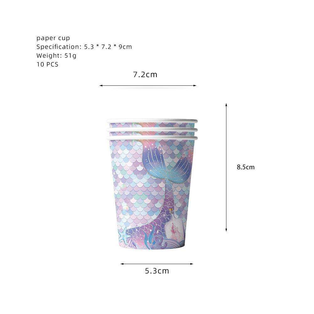 Vaso de papel morado*10