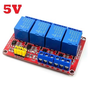 4-Kanal-Relaismodulplatine 5V 12V 24V Relais modul abschirmung mit Optokoppler unterstützung Hoch-und Niedrig pegel auslöser für - Product Image 5