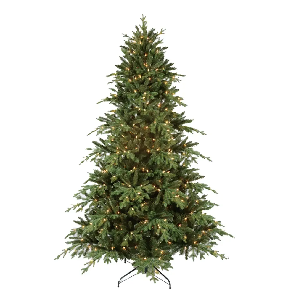Горячая распродажа, искусственная новогодняя елка из ПВХ, Красочный светодиодный теплый свет, Рождественская елка