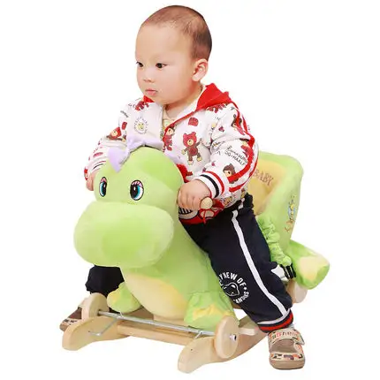 Small kids animal shaped chair rocking horse kids plush toys soft toddler toys