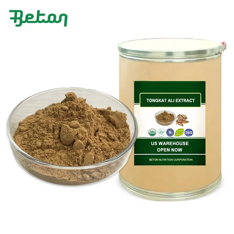 Wholesale Bulk Supply Natural Tongkat Ali Extract 1% 2% Eurycomanone Haccp Tongkat Ali Root Extract Powder for Man Supplement