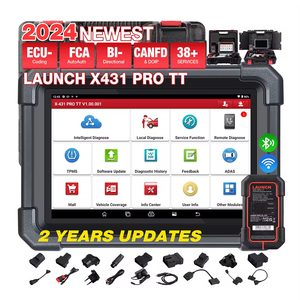 Herramienta de escaneo bidireccional LAUNCH X431 PRO TT con conector DBSCar VII 37 + reinicio ECU codificación en línea clave CANFD IMMO - Product Image 1