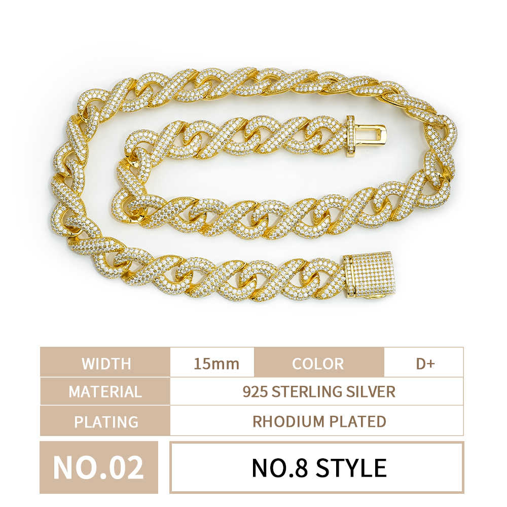 No.8 style Necklace Yellow