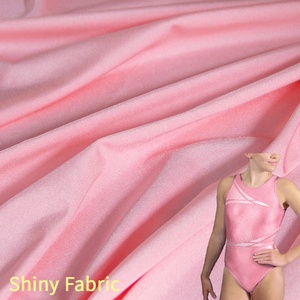 Không có moq Đồng bằng màu 4 cách căng sáng bóng Polyamide Nylon Spandex vải đồ lót hình dạng cạnh tranh Thể dục dụng cụ mặc Vải - Product Image 1