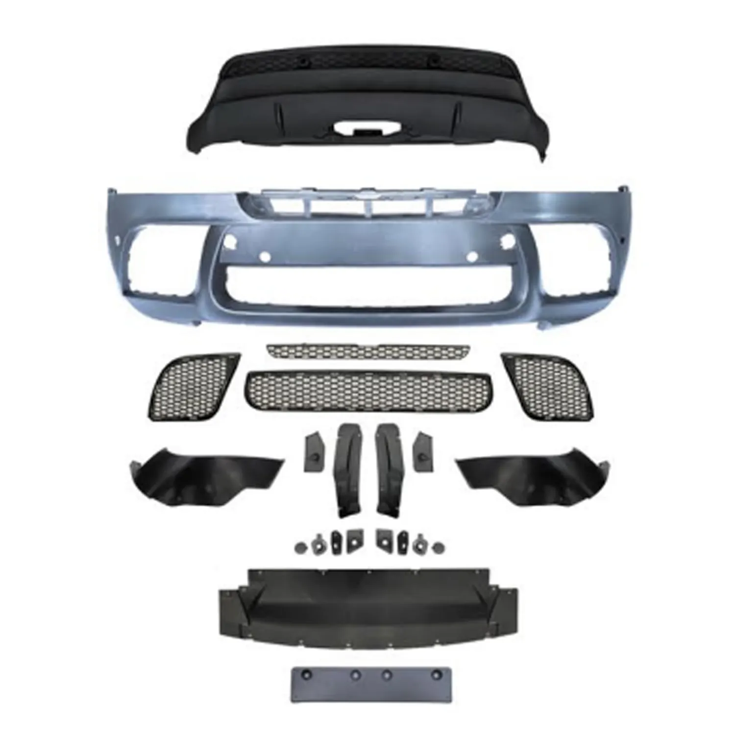 Piezas de coche estilo X6 M-Performance, difusor de labio de parachoques trasero delantero, Kit de carrocería de ABS PP para BMW X6 E71