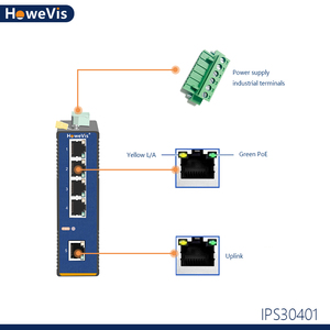メーカー高品質5イーサネットポートpoeネットワークスイッチ10/100Mbps 48v poeイーサネットスイッチdinレールIEEE802.3af/at - Product Image 1