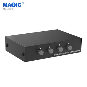 New Bi Directional Adaptive Network <strong>KVM</strong> <strong>Switch</strong> 10m-1000Mbps <strong>4</strong> <strong>Input</strong> <strong>1</strong> <strong>Output</strong> RJ45 Splitter <strong>Switch</strong>