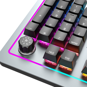Tri-mode Aluminum Frame <strong>Programmable</strong> <strong>Mechanical</strong> <strong>Keyboard</strong> with Knob Wireless RGB Computer 87 Keys Low Profile <strong>Mechanical</strong> <strong>Keyboard</strong> - Product Image 3