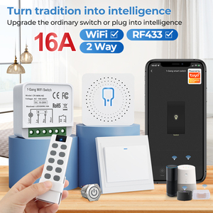 16A DC/AC迷你智能电灯开关模块WIFI RF433图雅无线遥控双向控制器电源开关 - Product Image 2
