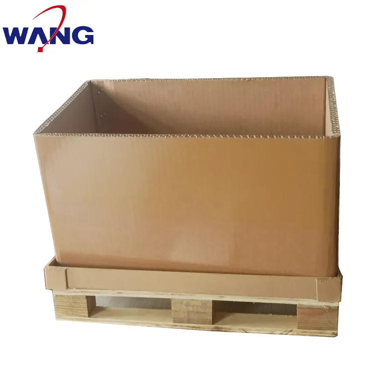 Stratification étanche taille personnalisée grande boîte en carton carton d'emballage de machines lourdes carton avec palette