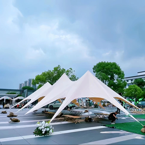 15x8.3x4m 20-30人用キャノピーテント厚900Dオックスフォード布形状ストレッチキャノピー屋外ピークスターシェードテント