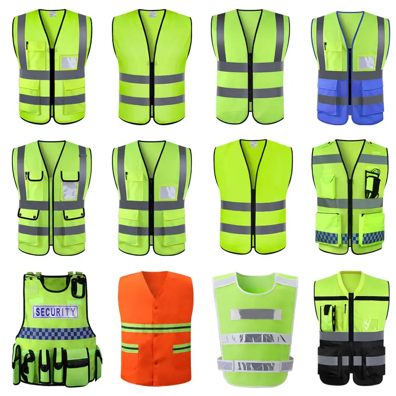 Personnaliser toutes sortes de gilet de sécurité gilet réfléchissant vêtements gilet réfléchissant haute luminosité