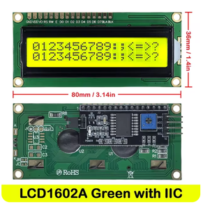 LCD1602 IIC LCD-Anzeige modul 16x2 Zeichen LCD PCF8574T PCF8574 I2C-Adapterschnittstelle 5V Blau Gelb Grün Bildschirm