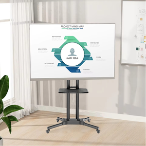 37 "-75" TV ngoài trời Chiều cao có thể điều chỉnh Kim Loại Xoay sàn giỏ hàng LED màn hình cảm ứng màn hình TV telescoping Ajustable kệ - Product Image 3