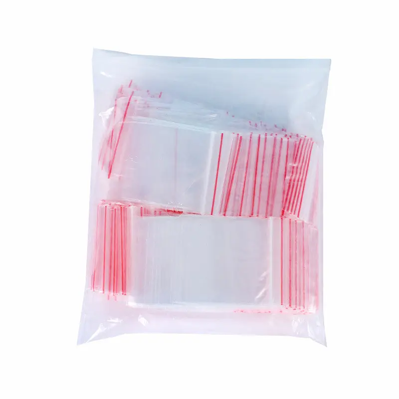 Clear Plastic Zak Grip Zelf Seal Hersluitbare Mini Ziplock Verpakking Zakken Custom Size Zip Lock Bag