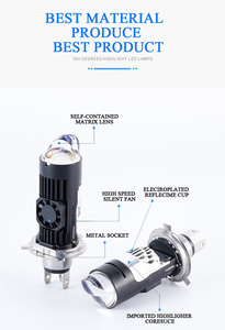 Y1 MT 36W Bi-LEDプロジェクターH4レンズ4300K/6000K Hi/Loビームライト新状態12V車用LEDヘッドライトレトロフィットホンダCSPチップ - Product Image 3