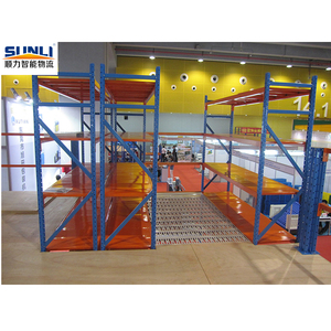 Sistema de estantería de suelo de acero Q235B, diseño de varios niveles, almacén - Product Image 6