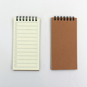 Bloc de notas personalizado, para hacer lista Bloc de notas, espiral, planificador semanal/Diario, logo kraft, bolsillo, Bloc de notas impresas