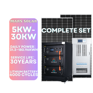 离网5000瓦太阳能发电系统发电机5Kw太阳能电池板能源系统10kw系统家用电源 - Product Image 1