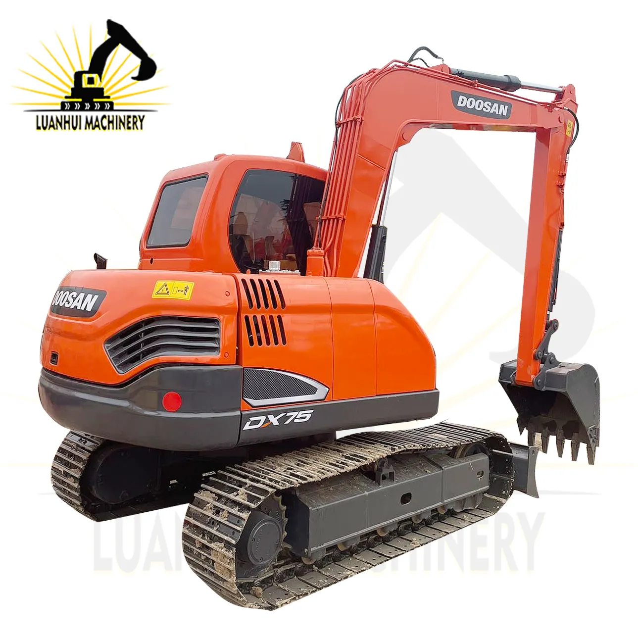 คุณภาพดีราคาต่ํา Dx75 รถขุดไฮดรอลิกเกาหลี 7.5Ton Mini Doosan เครื่องขุดมือสอง