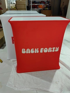 可折叠铝制定制贸易展示台展示架椭圆形弹出式酒吧柜台 - Product Image 3