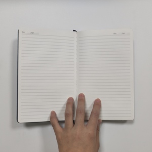 Alta qualità MOQ basso aggiungere il proprio diario di Design cucito rilegatura in pelle personalizzata Premium Lay taccuino piatto - Product Image 4