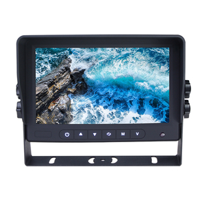 7'' TFT LCD Car Rearview Quad Split <strong>Monitor</strong> 4 Channels Video <strong>Inputs</strong> with Sunshade Anti-Glare - Product Image 2