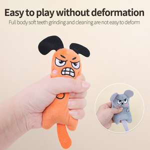 Catnip ile fabrika toptan özel Logo interaktif kedi çiğnemek peluş fare oyuncak - Product Image 5