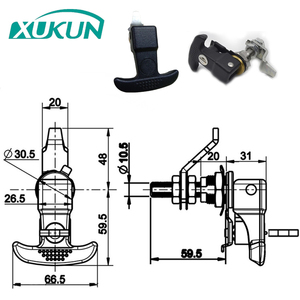 XK127重型车辆锌合金t杆手柄工具箱折叠压缩桨闩锁 - Product Image 5