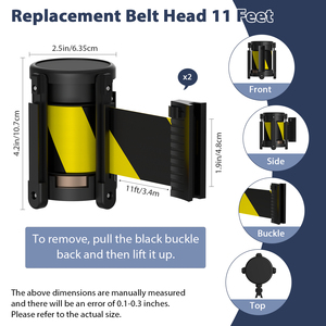 Bán Buôn Nặng Phanh Có Thể Thu Vào Stanchion Băng <span class=keywords><strong>Cassette</strong></span> Vành Đai 2M 3M 5M Nhựa <span class=keywords><strong>Cassette</strong></span> Rào Cản - Product Image 2