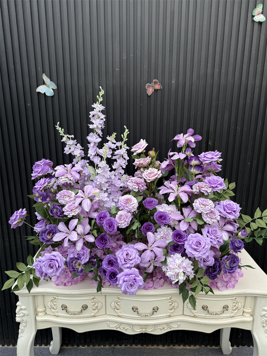 Chemin de table violet de 100 cm