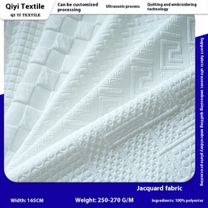 Nhà Máy Bán Hàng Trực Tiếp 100% Polyester Jacquard Căng Lớp Không Khí Vải Dệt Kim Jacquard Quần Áo Vải Bộ Sưu Tập Bán Buôn - Product Image 2