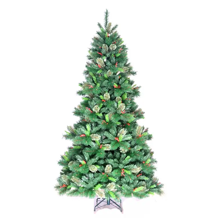 공동 예술 200cm 저렴한 소나무 콘 눈 1250 헤드 단단한 금속 다리와 인공 상록 크리스마스 트리 Arbol 드 Navidad Arboles