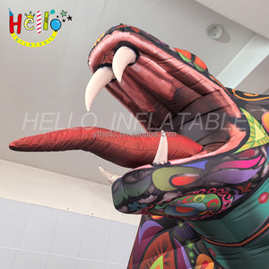 Aktivite dekorasyon dev şişme yılan modeli geleneksel desen ile şişme cobra - Product Image 5