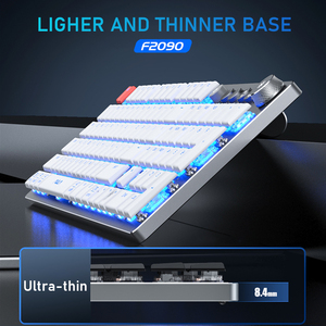 אאולה F2090 אלחוטי מכאני מקלדת Ultra דק 104 מפתחות תמיכה כחול-שן/סוג-c עבור אנדרואיד Windows מחשב שולחני מחשב