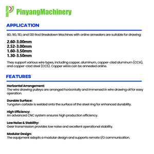 Pinyang dây đồng vẽ giá máy, máy tốt cho vẽ dây đồng với trực tuyến annealer Dây Vẽ máy móc - Product Image 6