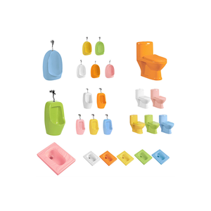 Modern Design Children's Ceramic <strong>Toilet</strong> Wash Basin Set Colorful Small <strong>Size</strong> Daycare School WC Unit Unique Urinal/Cabinet Set - Product Image 1