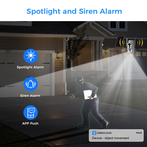 Hiseeu 6MP a doppia lente per esterni a casa di sicurezza sistema di telecamere solari WiFi senza fili CCTV con rilevamento del movimento di visione notturna sensore di CMOS