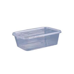 Großhandel Anpassung 500ml Einweg Mikrowelle klar pp Kunststoff Rechteckiger Lebensmittel behälter mit Deckel - Product Image 4