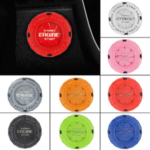 Business Interior Decor Rotation Spin Engine Ignition Protector One Click Key Ring Anti-Scratch Car <strong>Push</strong> <strong>Start</strong> Stop <strong>Button</strong> Cover - Product Image 2