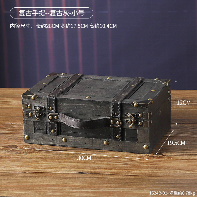 1624B-01 Sac à main rétro - Gris rétro - Petite taille 37