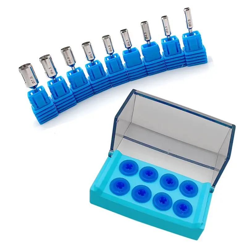Dentista instrumento quirúrgico Mucosa tejido golpe punzonadora herramientas 9 Pcs Kit desinfección titular