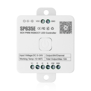 6A BLE RGB CCT светодиодный контроллер с радиочастотным пультом дистанционного управления музыкой-красочная световая лента диммер 3 года гарантии - Product Image 1