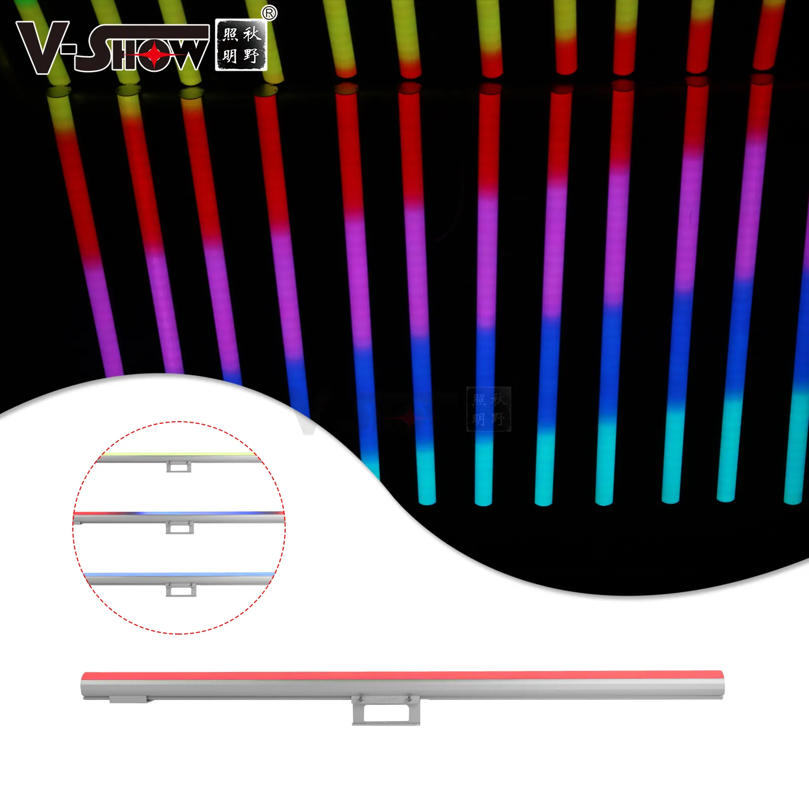 LED Pixel Light Guardrail Tube Art-Net /Madrix Software / DMX Control RGB LED Pixel Tube 1m