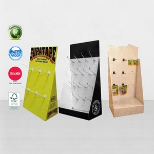 Encimera POP personalizada Mesa de escritorio Caja de exhibición de papel al por menor Soporte de exhibición de mostrador de cartón electrónico colgante con gancho - Product Image 3