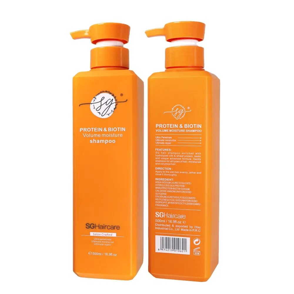 Venta al por mayor mejor conjunto de cuidado del cabello champú nutritivo hidratante volumen suave reparación cabello proteína biotina champú