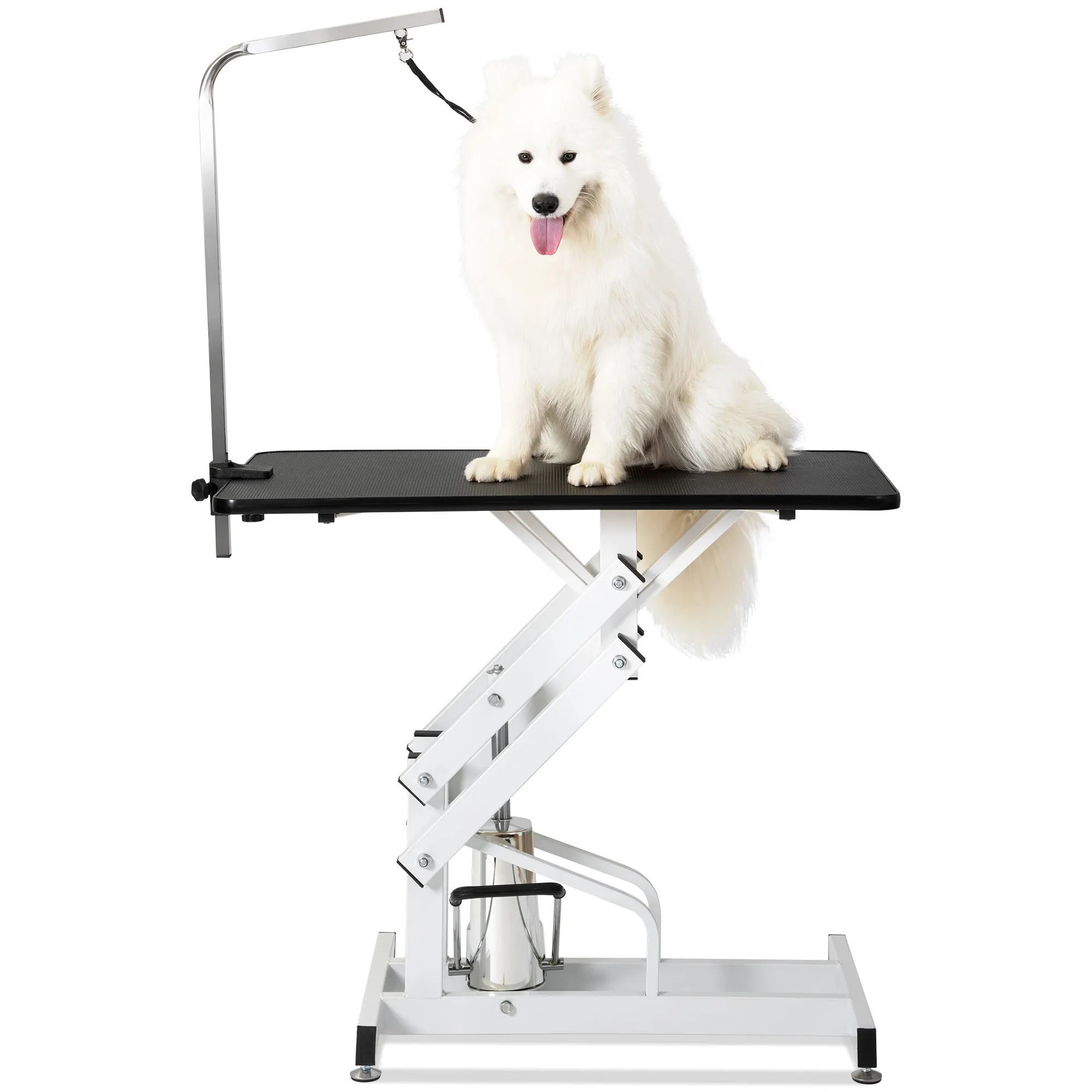 Drop Shipping ücretsiz kargo hidrolik köpek Pet bakım masası ağır büyük boy z-asansör Pet bakım masası