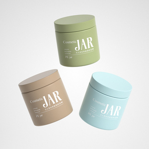 Rỗng 500ml PE Frosted nhựa mỹ phẩm bao bì Jar cơ thể màu đen kem mặt kem Jar - Product Image 3